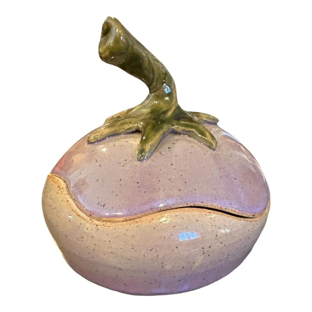 Pumpkin-Shaped Ceramic‎ Lidded Jar